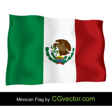 free vector Mexico Independence Day flying Flag Vector