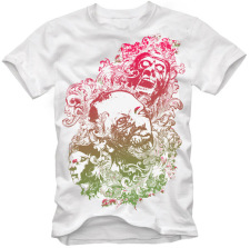 free vector Design Vector for Tshirts - Floral Zombie Nightmare