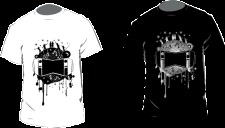 free vector Black and White T-shirt Vector