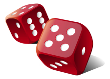 free vector Red Vector Dice