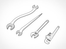 free vector Wrench Set