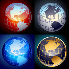free vector Free set of vector globes