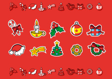 free vector Cute Christmas Candies