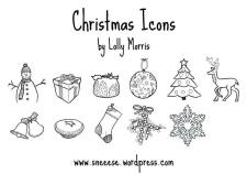 free vector Free Illustrated Christmas Vector Icons!!!