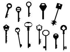 free vector Keys silhouette