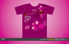 free vector Love T-shirt