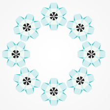 free vector Free Abstract Flower Circle Vector