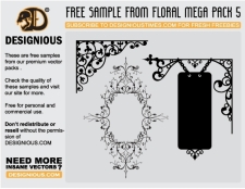free vector Flowers and wrought iron