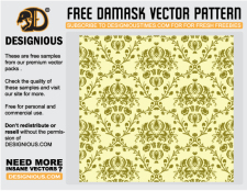 free vector Damask seamless pattern
