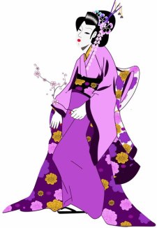 free vector Japanese Geisha Girl