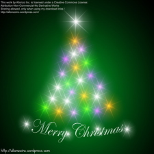 free vector Abstract Christmas Tree Background