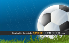 free vector Football in the Rain