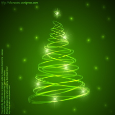 free vector Abstract Christmas Tree Background 2