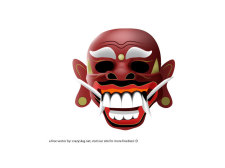 free vector Traditional balinese mask