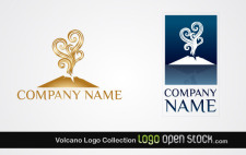 free vector Volcano Logo Collection