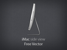 free vector IMac 27 - side view
