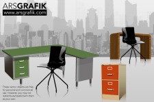 free vector Vector Office Furniture