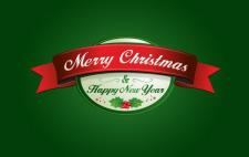 free vector Christmas Vector and New Year Label Vector