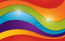 free vector Wavy Rainbow Background
