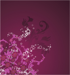 free vector Beautiful purple floral background