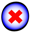 free vector Blue Delete Button