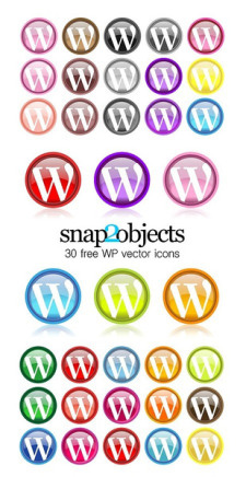 free vector 30 Free Wordpress Icons