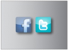 free vector Facebook and Twitter Icons
