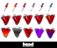 free vector Hearts and Bolts
