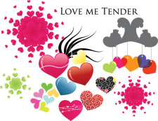 free vector Love me tender - Various Hearts