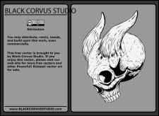 free vector Skull with Horns