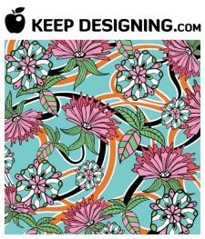 free vector Summer Floral Wallpaper Vector- free