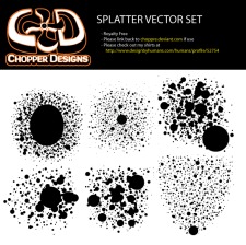 free vector ChopperDesigns Splatter Vector Set