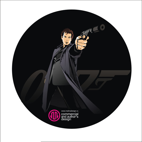 free vector 007 film personalities vector material