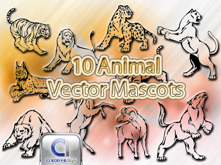 free vector 10 Animal Vector Mascots