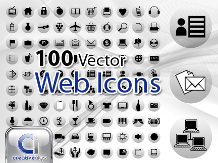 free vector 100 Vector Web Icons