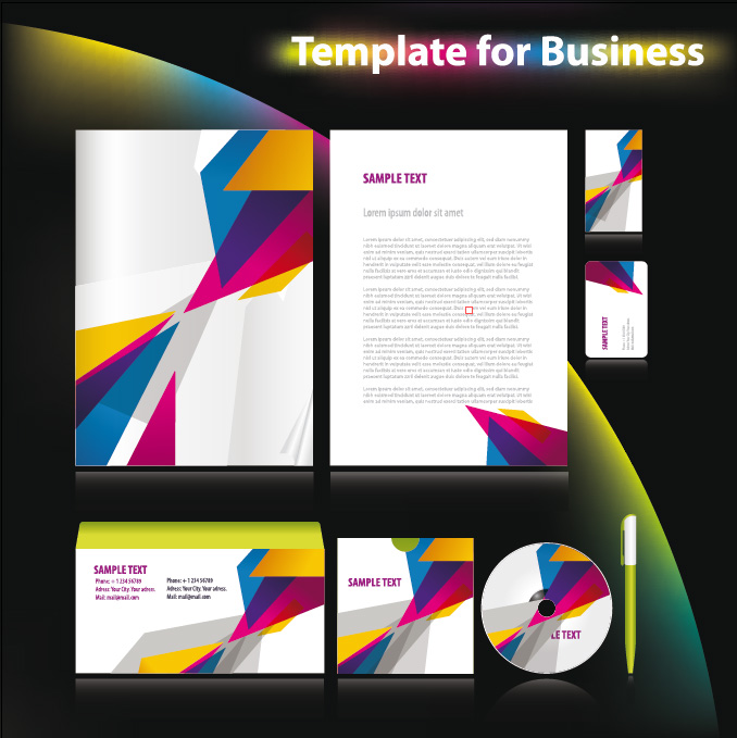 free vector 12 sets of basic vi template vector business
