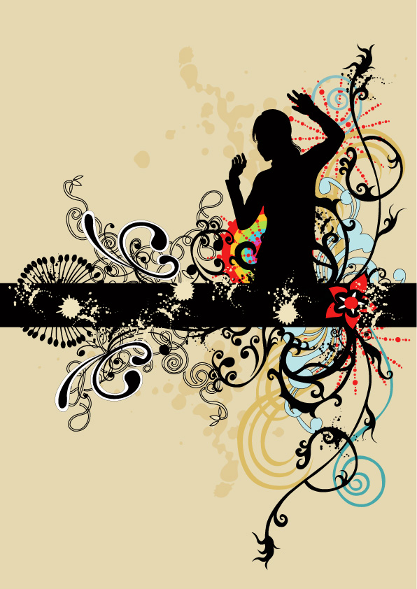 free vector 12  Vector Trendy Music Posters