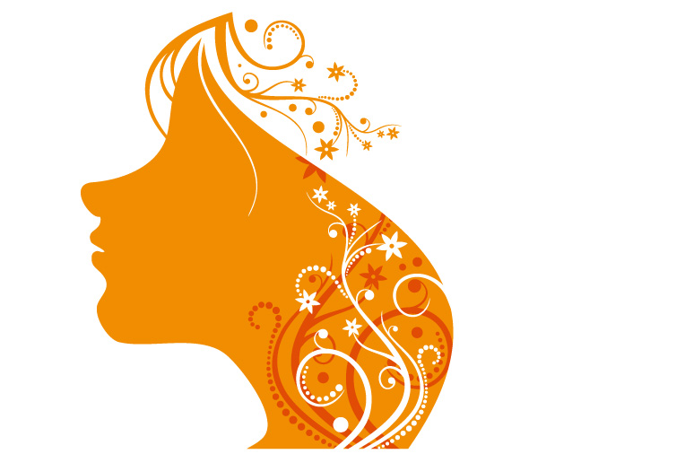 free vector 12, with the pattern portrait of female silhouettes vector material