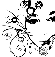 free vector 12, with the pattern portrait of female silhouettes vector material