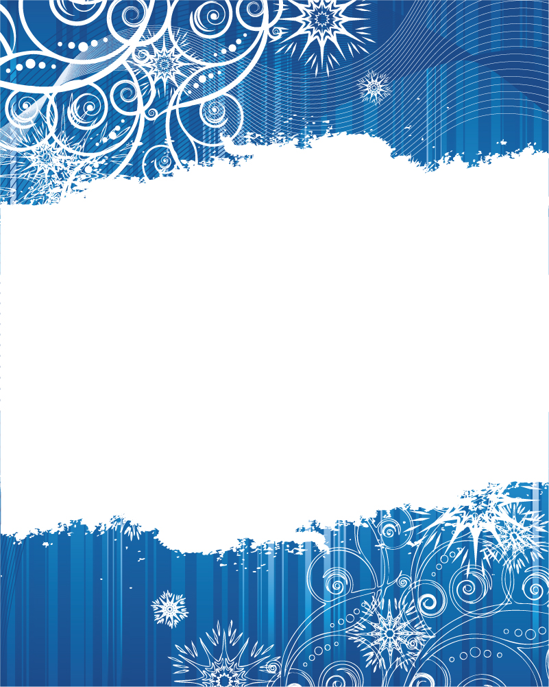 free vector 2 blue snowflake background vector
