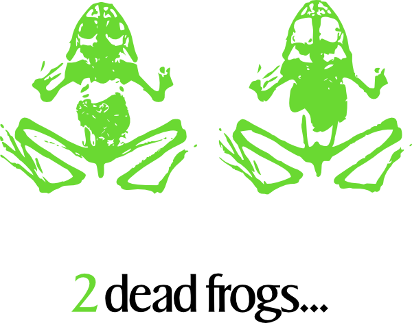 free vector 2 Dead Frogs clip art
