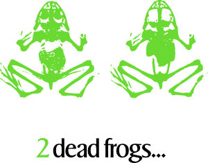 free vector 2 Dead Frogs clip art