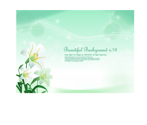 free vector 2 lilies and background vector