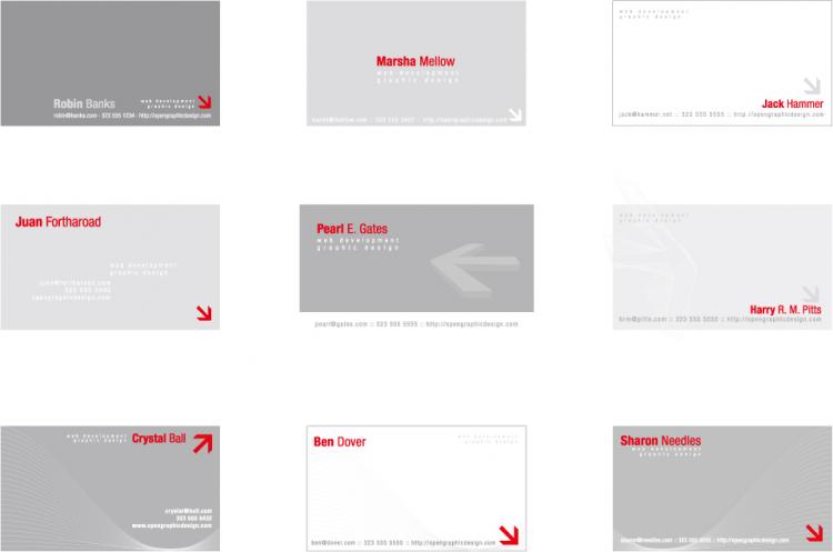 free vector 2 sets of threedimensional arrow theme business card template