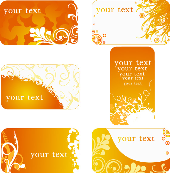 free vector 2 sets the background pattern card template vector