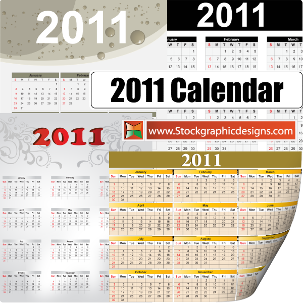 free vector 2011  calendar