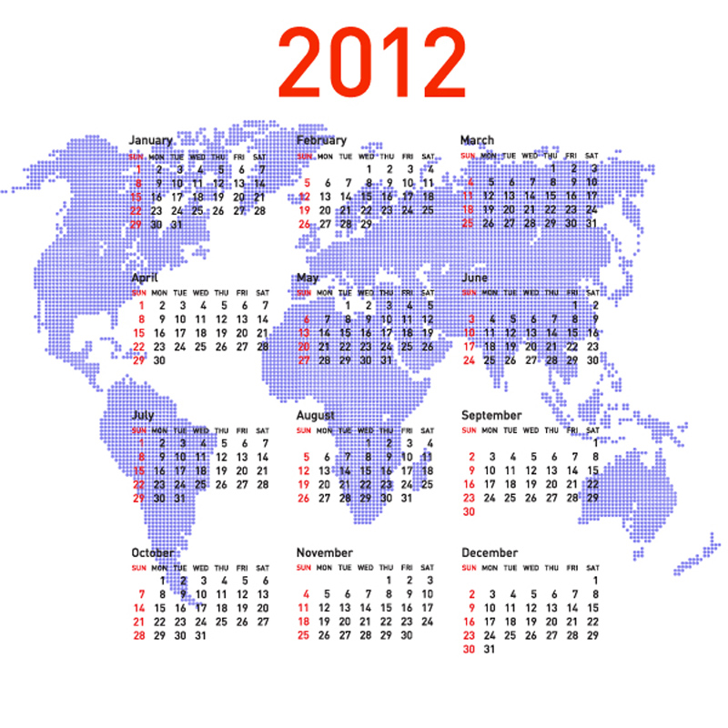 free vector 2012 calendar 01 vector