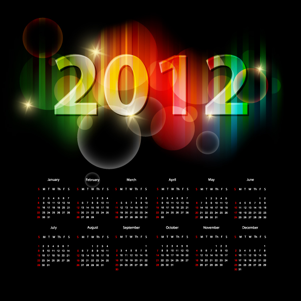 free vector 2012 calendar 05 vector