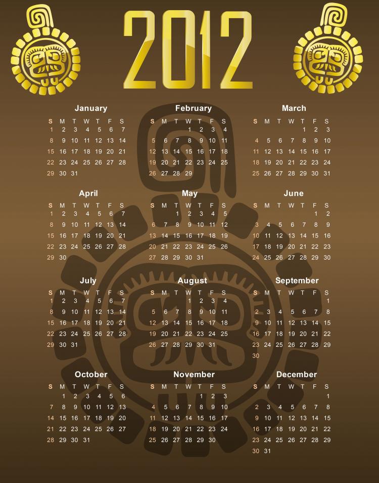 free vector 2012 illustrator calendar 02 vector