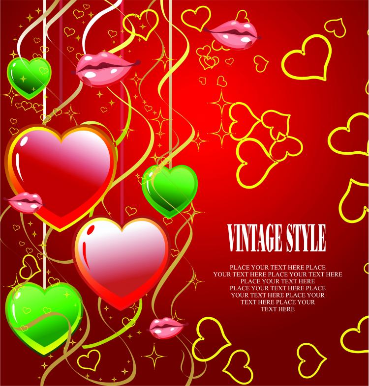 free vector 3 beautiful valentine day vector elements